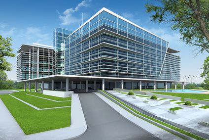 Modern office building served by our commercial locksmith team